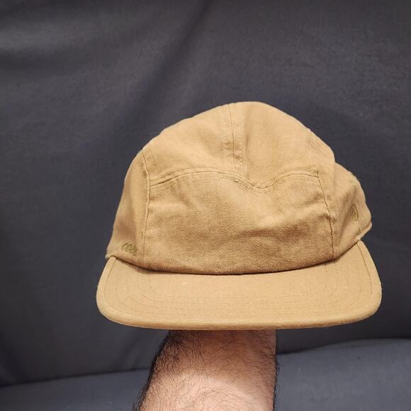 Coal Hat Cap Strap Back Mens One Size Brown 5 Panel Camp Herringbone Edison - Picture 1 of 11